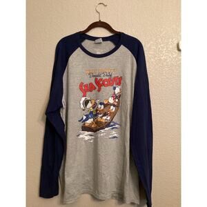 NWOT Disney Donald Duck Short the Sea Scouts Huey Dewey Louie Raglan T-shirt 2XL